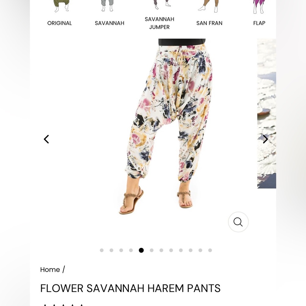 Flower Savannah Harem Buddha Pants